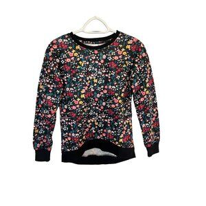 No Boundaries Floral Multicolor Print Crewneck Sweatshirt S